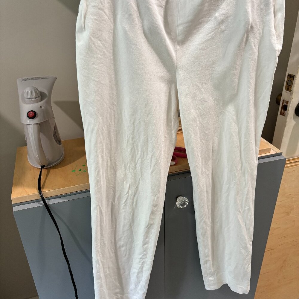 Talbots White Straight-Leg Pants